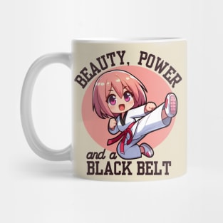 Beauty Power And A Black Belt Mug